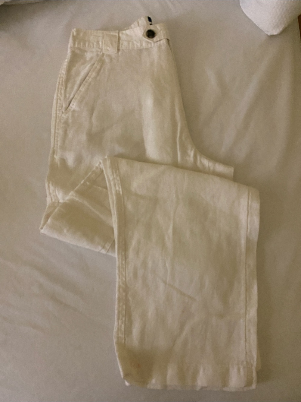 RACHEL Rachel Roy Cream Straight-Leg Jeans